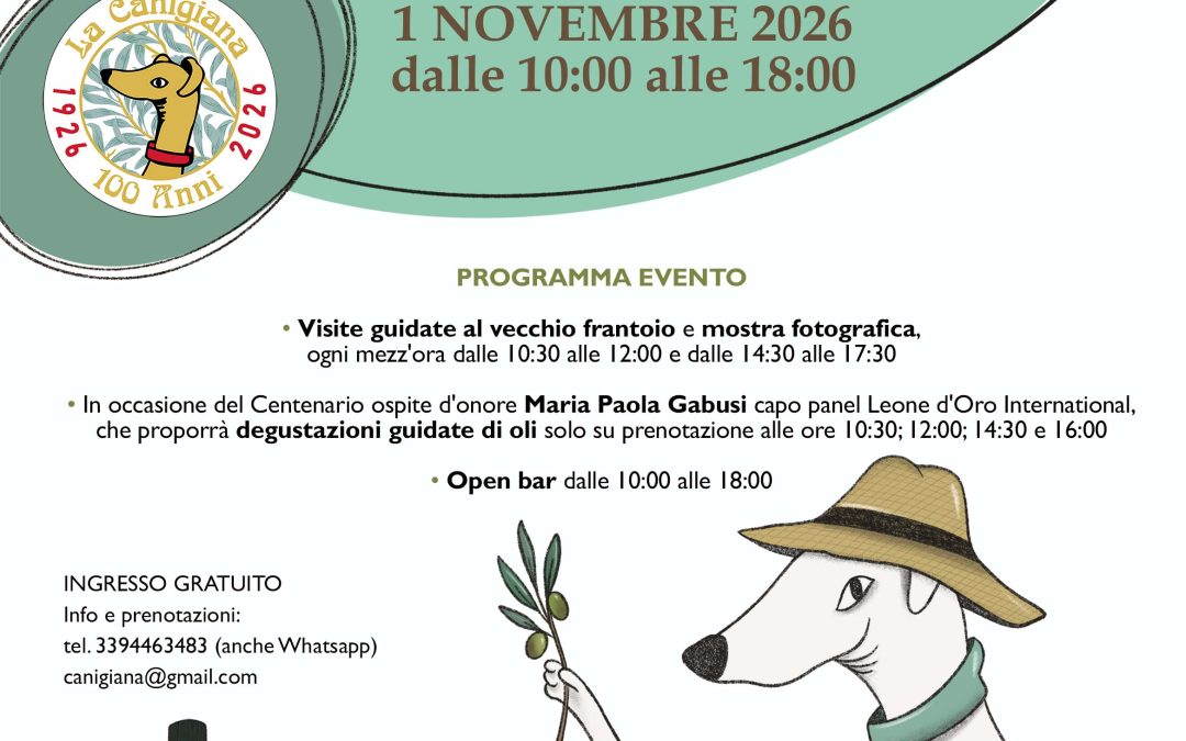Festa dell’olio 2026 – edizione Centenario